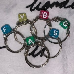 Letter ring collection
